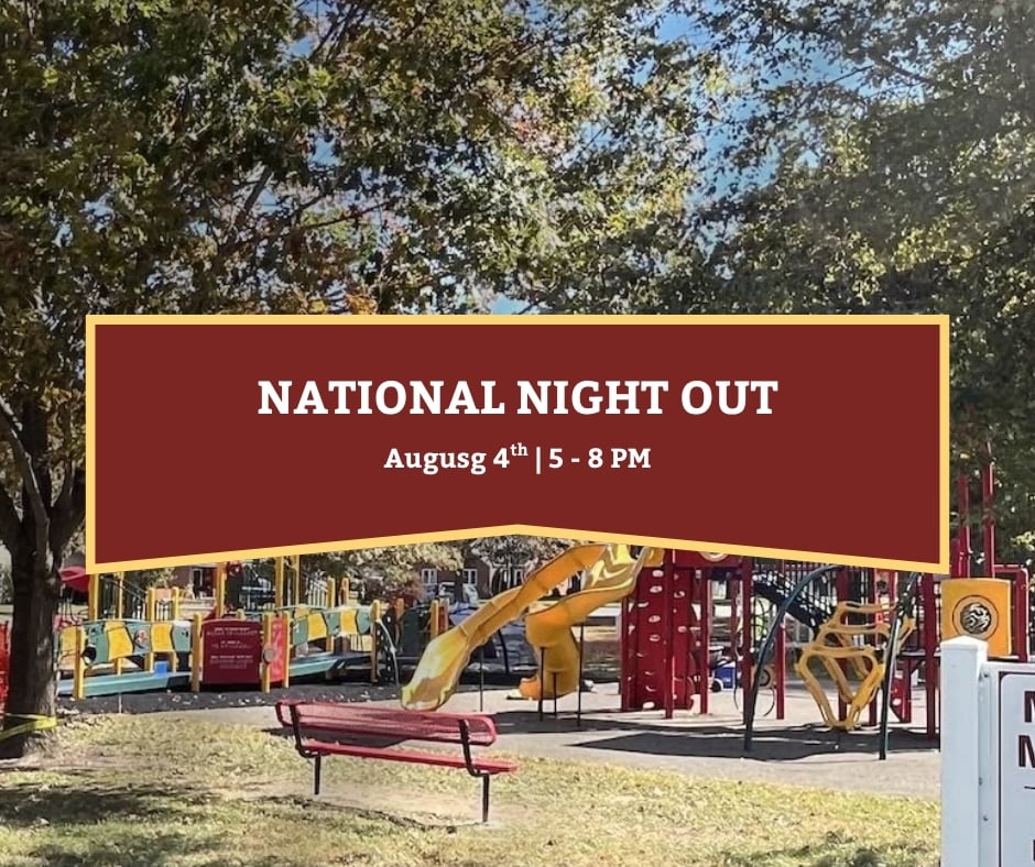 National Night Out in banner over image of Martin Sutton Park